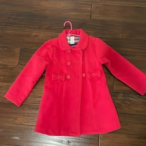 Dressy cherry red coat 🧥 🍒 warm and stylish